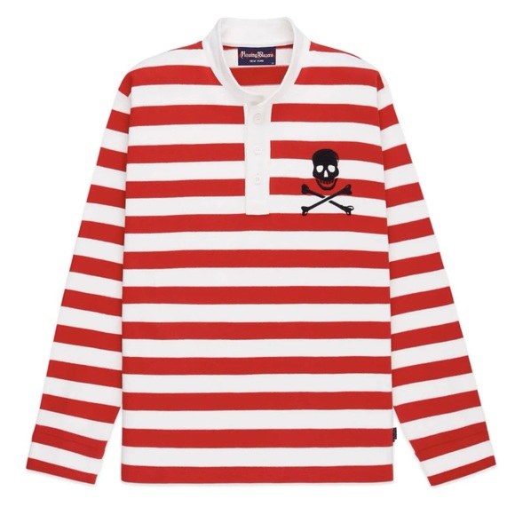 Sports D’Epoque Rowing Blazers Rugby Jersey skull crossbones size x small - Picture 2 of 11